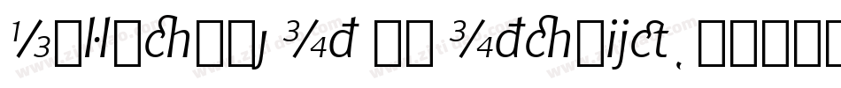 Normande It BT Italic字体转换